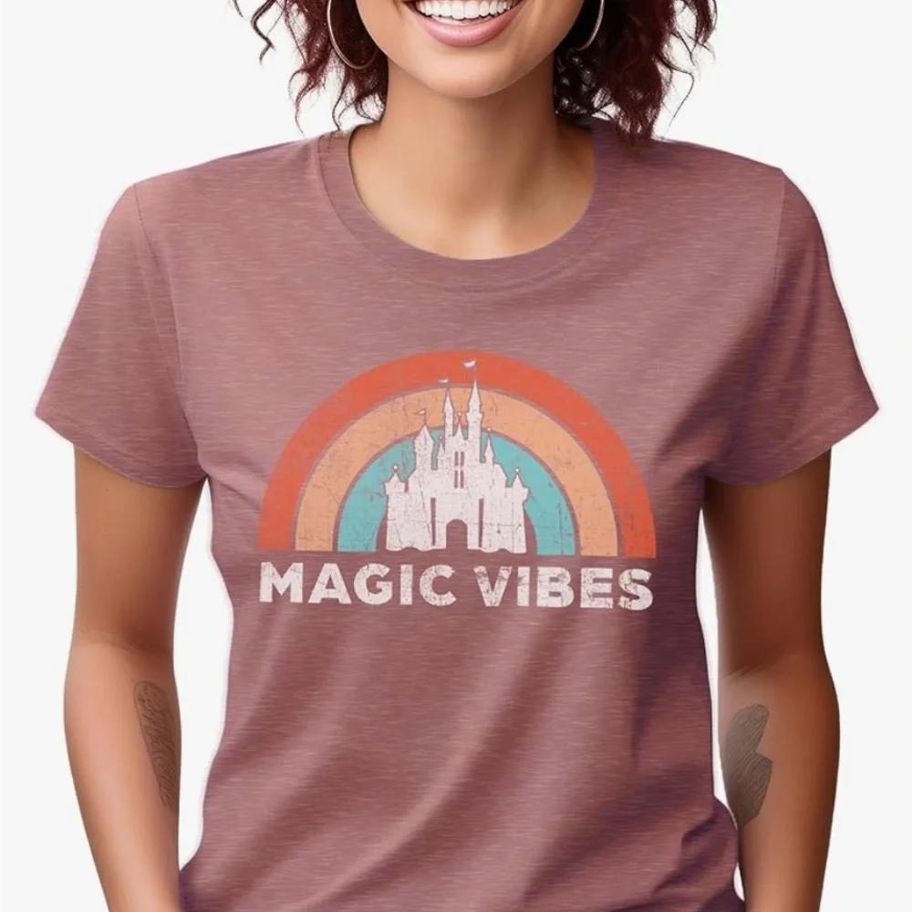 Bella+Canvas “Magic Vibes” 🌈🏰 Disney Parks Tee - Picture 1 of 6